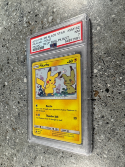 Pokemon TCG Cards Pikachu SM162 Black Star Promo Holo PSA 7 NM - Image 4