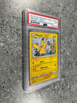 Pokemon TCG Cards Pikachu SM162 Black Star Promo Holo PSA 9 MINT - Image 3