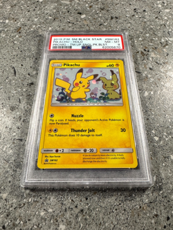 Pokemon TCG Cards Pikachu SM162 Black Star Promo Holo PSA 8 NM-MT - Image 1
