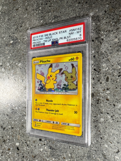 Pokemon TCG Cards Pikachu SM162 Black Star Promo Holo PSA 8 NM-MT - Image 4