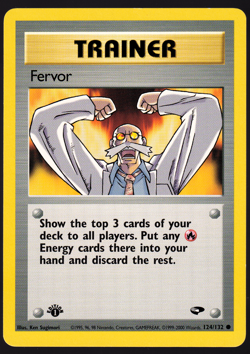 Fervor 1st Edition 124/132 Gym Challenge Pokemon TCG Card LP - Image 1