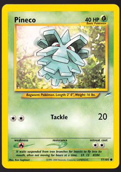 Pineco 77/105 Neo Destiny Pokemon TCG Card MP - Image 1