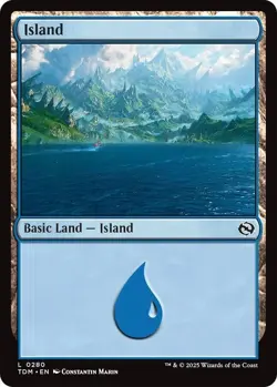 4x Tarkir: Dragonstorm Island Land, MTG, Magic Basic Island, 4 Pack, 280 - Image 1