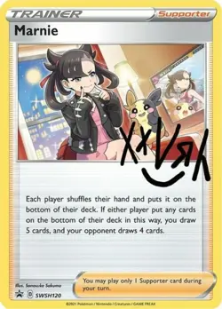 NM-Mint, English - 1 x Pokemon Marnie - SWSH120 - Holo Promo Sword and Shield Pr - Image 1