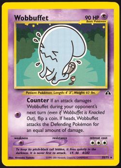 Wobbuffet 35/75 Neo Discovery Pokemon TCG LP - Image 1