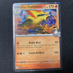 Ethan's Typhlosion 034/182 SWIRL STAMPED Destined Rivals Promo Pokemon TCG MINT - Image 1