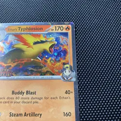 Ethan's Typhlosion 034/182 SWIRL STAMPED Destined Rivals Promo Pokemon TCG MINT - Image 5