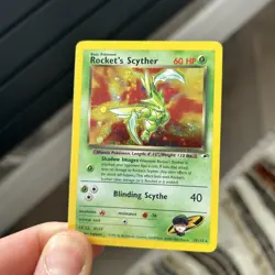 Pokemon TCG-Rocket's Scyther 13/132 Gym Heroes Unlimited Holo Rare - Image 1