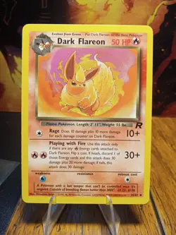 2000 Pokemon Team Rocket Dark Flareon #35 Extremely LP - Image 1