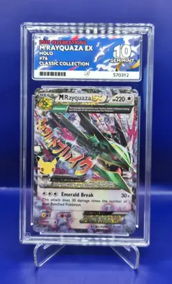 M Rayquaza EX 76/108 Celebrations Ace 10 Graded Pokemon Card - Image 1