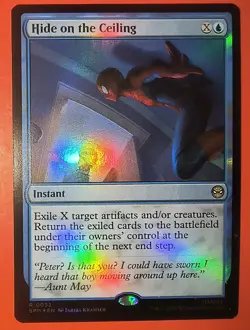 MAGIC,MTG: SPIDER-MAN, HIDE ON THE CEILING, 0032, FOIL, RARE , NM, SPM - Image 1