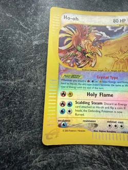 Ho-oh 149/144 Skyridge Reverse Holo Secret Rare Crystal Pokemon - Image 3