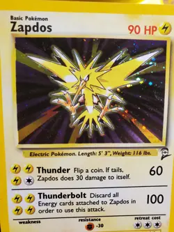 Pokemon TCG Vintage 1999 Base Set 2 Zapdos 20/130 Holo NM/M Free Shipping - Image 4