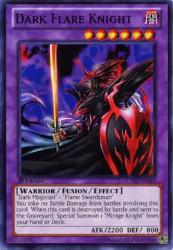 Yugioh! LP Dark Flare Knight - LCYW-EN049 - Common - Unlimited Edition Lightly P - Image 1