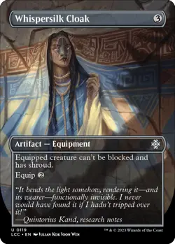 Whispersilk Cloak (Borderless) The Lost Caverns of Ixalan MTG Card - Image 1