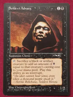 Magic The Gathering ALLIANCES SOLDEVI ADNATE B black card MTG - Image 1