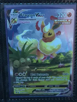 Pokemon TCG Flareon VMAX SWSH180 Sword & Shield Black Star Promo Card - Image 1