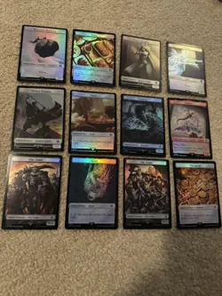 MTG Lord of the Rings LTR Foil TOKEN LOT Complete Set of 12 (Magic the Gathering - Image 1