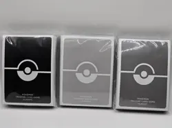 Pokemon TCG Classic Collection Set of 3 Black Light & Dark Gray Sleeves - Image 1