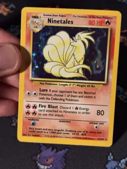 Pokemon Cards Ninetales 12/102 Holo Rare Base Set UNLIMITED - (LP+) - Image 2