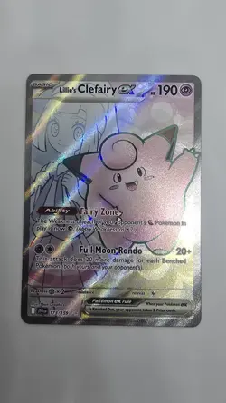 Lillie's Clefairy EX Ultra Rare Card 173/159 Sv09 Journey Together NM - Image 1