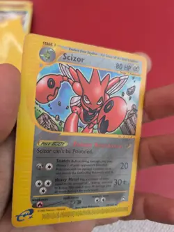 Scizor 32/147 - Aquapolis Non-Holo Pokemon Card Played - Image 3