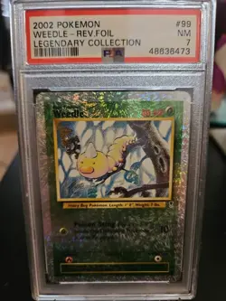 PSA 7 - Pokemon WEEDLE 99/110 Reverse Holo - LEGENDARY COLLECTION - Fireworks - Image 1