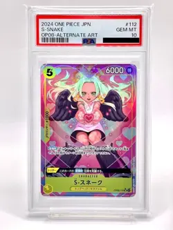 ONE PIECE PSA 10 S-SNAKE OP08-112 SR parallel CARD game JAPANESE Japane - Image 1