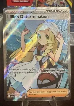 Pokemon TCG Trainer Mega Evolutions Lillies Determination Full Art 169 NM Card - Image 1