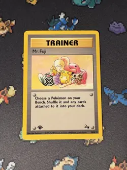 Pokemon Cards Mr. Fuji 58/62 Fossil FIRST EDITION WOTC - (LP) - Image 1
