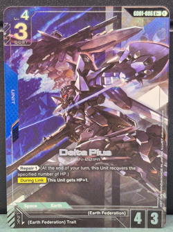 Delta Plus GD01-006 R+ Alt Art Foil Gundam Newtype Rising Card Game Near Mint - Image 1
