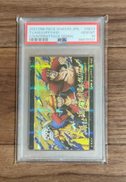 PSA10 One Piece Wafer Counterattack LUFFY LAW KID Japanese Trading Card - Image 5