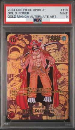 PSA9 Roger Gold Manga Alt Art OP09-118 Comic Parallel ONE PIECE Card Japanese - Image 1