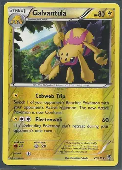 RARE GALVANTULA 27/119 & JOLTIK 26/119 -PHANTOM FORCES POKEMON- REV HOLO NM/MINT - Image 2