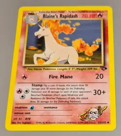 Blaine's Rapidash # 33/132 Uncommon Gym Challenge 2000 Pokemon EN N.Mint-Mint - Image 1