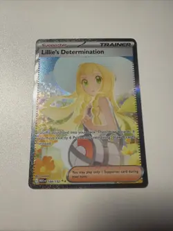 Pokemon Full Art Lillie’s Determination Special Illustration Rare 184/132 Mega - Image 1