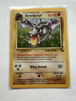 Pokemon TCG Aerodactyl 1/62 Fossil Holo Excellent Condition - Image 1