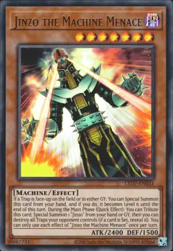 Jinzo the Machine Menace LED7-EN031 Unlimited Ultra Rare Yugioh Card NM - Image 1