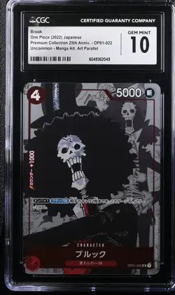 Brook OP01-022 Manga Alt CGC 10 25th Anniversary One Piece Card - Image 1