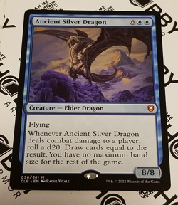 Mtg - Ancient Silver Dragon 056/361 - Battle for Baldur's Gate Mythic Rare -NM - Image 1