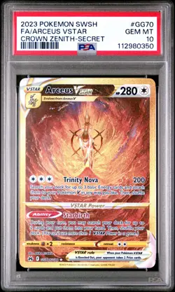 ARCEUS VSTAR FA PSA 10 2023 POKEMON SWSH CROWN ZENITH #GG70/GG70 SECRET 562 - Image 2