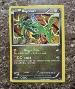 Pokemon - Rayquaza Dragon Vault Stamped 011/020 Holo Light Played - Image 1