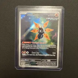 Pokemon TCG Iron Moth 187/182 Paradox Rift Illustration Rare Holo - Image 1