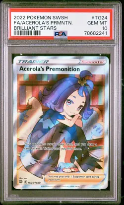 PSA 10 - Acerola's Premonition - 189/198 - Brilliant Stars - F/A - Pokemon TCG - Image 1