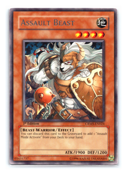 Assault Beast - CRMS-EN024 - Rare - 1st Edition - Yugioh - Image 1