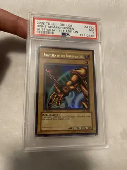 Right Arm Of The Forbidden One LOB-A122 1st Ed Yugioh PSA 7 Lob-122 Australian - Image 1