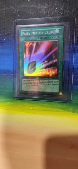 Yu-Gi-Oh! Fairy Meteor Crush Magic Card 1st Edition HOLOGRAPHIC VINTAGE - Image 1