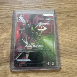 Aegis Gundam GAT-X303 Gundam Card Game TCG ST04 Seed Strike Foil LR+ - Image 3