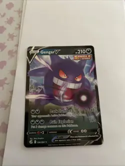 Pokemon TCG Fusion Strike Gengar v Holo Ultra Rare Card 156/264 - Image 1