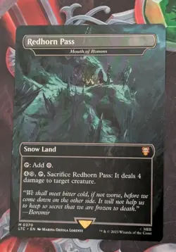 MTG Lord Of The Rings Commander Mythic REDHORN PASS ( Mouth Of Ronom ) NM - Image 1